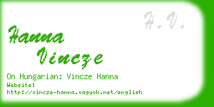 hanna vincze business card